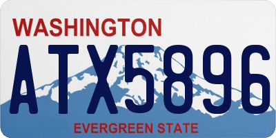 WA license plate ATX5896