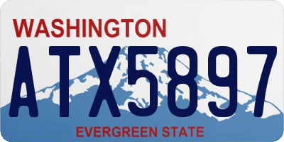 WA license plate ATX5897