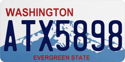 WA license plate ATX5898