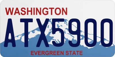 WA license plate ATX5900