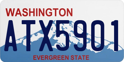 WA license plate ATX5901