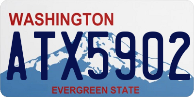 WA license plate ATX5902