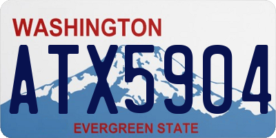 WA license plate ATX5904