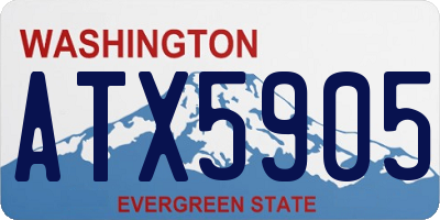 WA license plate ATX5905