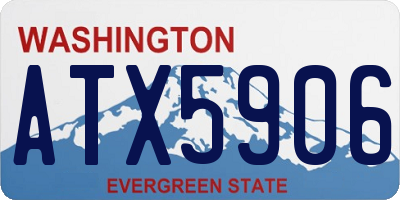 WA license plate ATX5906