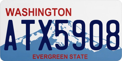 WA license plate ATX5908