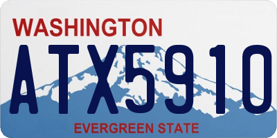 WA license plate ATX5910