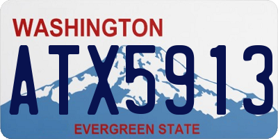WA license plate ATX5913