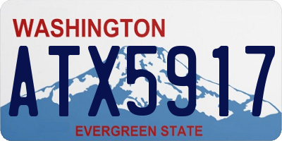 WA license plate ATX5917