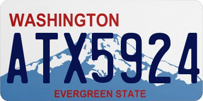 WA license plate ATX5924