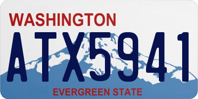 WA license plate ATX5941