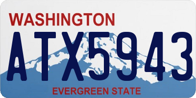 WA license plate ATX5943