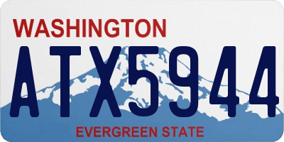 WA license plate ATX5944