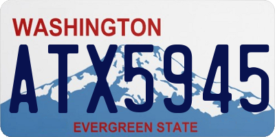 WA license plate ATX5945