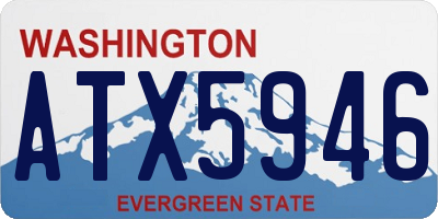 WA license plate ATX5946
