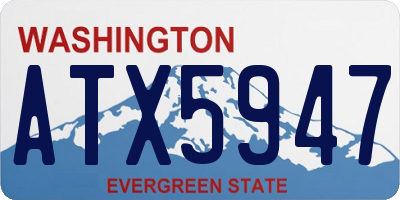 WA license plate ATX5947