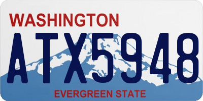 WA license plate ATX5948
