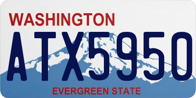 WA license plate ATX5950