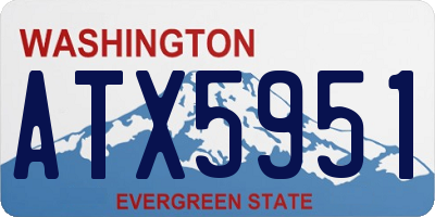 WA license plate ATX5951