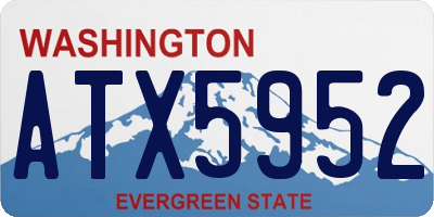 WA license plate ATX5952
