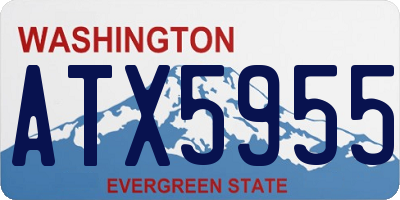 WA license plate ATX5955