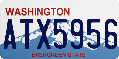 WA license plate ATX5956