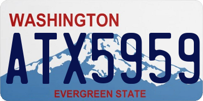 WA license plate ATX5959