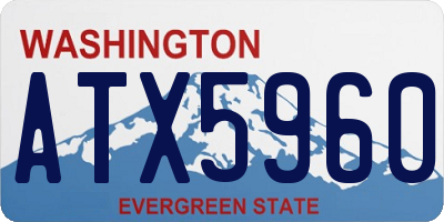 WA license plate ATX5960