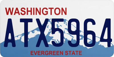 WA license plate ATX5964