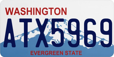 WA license plate ATX5969