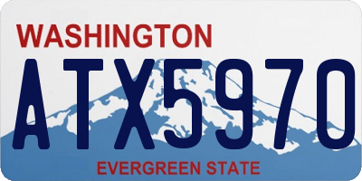 WA license plate ATX5970