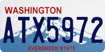 WA license plate ATX5972