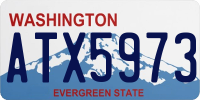 WA license plate ATX5973
