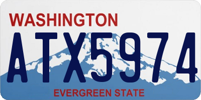 WA license plate ATX5974