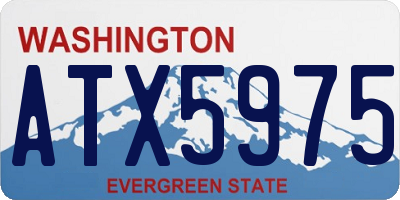 WA license plate ATX5975