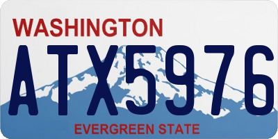 WA license plate ATX5976