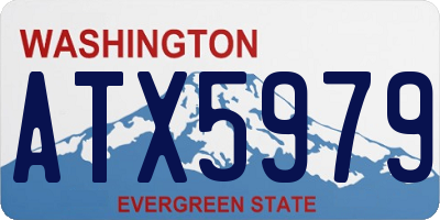 WA license plate ATX5979