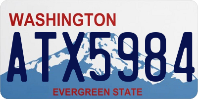 WA license plate ATX5984