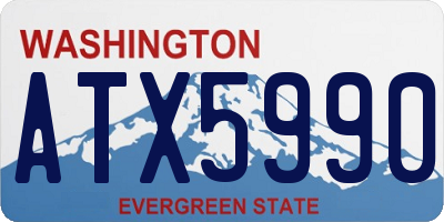 WA license plate ATX5990