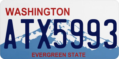 WA license plate ATX5993