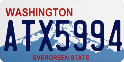 WA license plate ATX5994