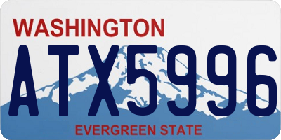 WA license plate ATX5996