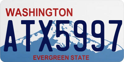 WA license plate ATX5997