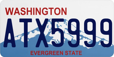 WA license plate ATX5999
