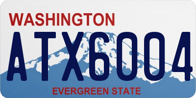 WA license plate ATX6004