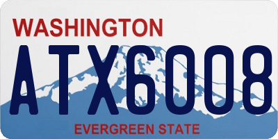 WA license plate ATX6008