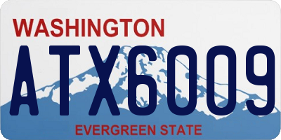 WA license plate ATX6009