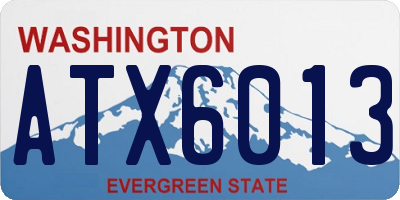 WA license plate ATX6013