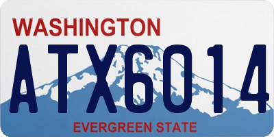 WA license plate ATX6014