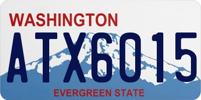 WA license plate ATX6015